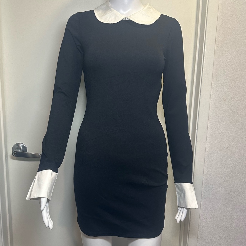 Black bodycon Wedneday Adams mini dress